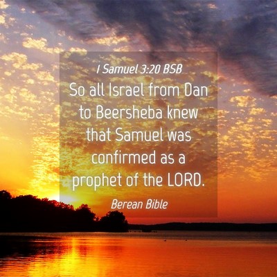 Picture 04 - 1 Samuel 3:20 BSB - So all Israel from Dan to Beersheba knew that - Bible Verse Picture