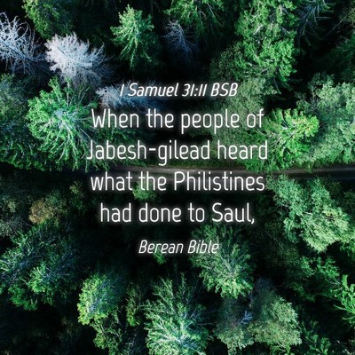 Picture 04 - 1 Samuel 31:11 BSB - When the people of Jabesh-gilead heard what the - Bible Verse Picture