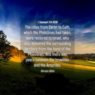 Picture 04 - 1 Samuel 7:14 BSB - The cities from Ekron to Gath, which the - Bible Verse Picture