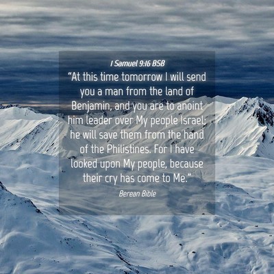 Picture 04 - 1 Samuel 9:16 BSB - “At this time tomorrow I will send you a man - Bible Verse Picture