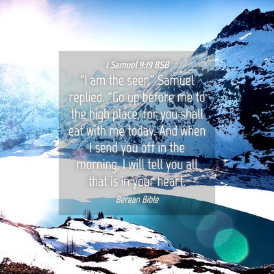 Picture 04 - 1 Samuel 9:19 BSB - “I am the seer,” Samuel replied. “Go up - Bible Verse Picture