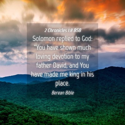 Picture 04 - 2 Chronicles 1:8 BSB - Solomon replied to God: “You have shown much - Bible Verse Picture