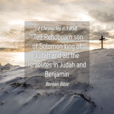 Picture 04 - 2 Chronicles 11:3 BSB - “Tell Rehoboam son of Solomon king of Judah and - Bible Verse Picture