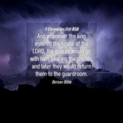 Picture 04 - 2 Chronicles 12:11 BSB - And whenever the king entered the house of the - Bible Verse Picture