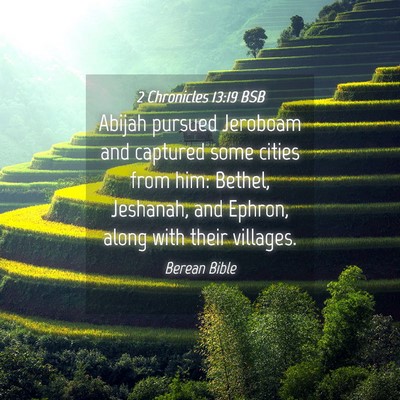 Picture 04 - 2 Chronicles 13:19 BSB - Abijah pursued Jeroboam and captured some cities - Bible Verse Picture
