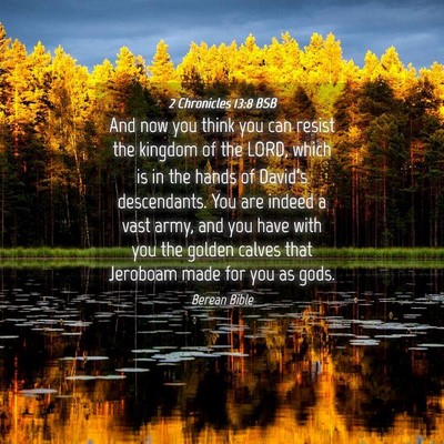 Picture 04 - 2 Chronicles 13:8 BSB - And now you think you can resist the kingdom of - Bible Verse Picture