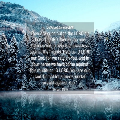 Picture 04 - 2 Chronicles 14:11 BSB - Then Asa cried out to the LORD his God: “O - Bible Verse Picture