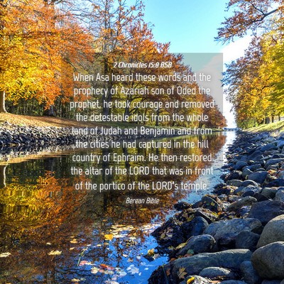 Picture 04 - 2 Chronicles 15:8 BSB - When Asa heard these words and the prophecy of - Bible Verse Picture