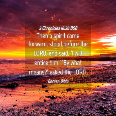 Picture 04 - 2 Chronicles 18:20 BSB - Then a spirit came forward, stood before the - Bible Verse Picture