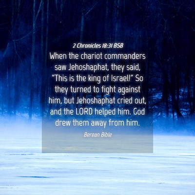 Picture 04 - 2 Chronicles 18:31 BSB - When the chariot commanders saw Jehoshaphat, they - Bible Verse Picture