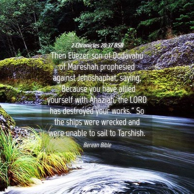 Picture 04 - 2 Chronicles 20:37 BSB - Then Eliezer son of Dodavahu of Mareshah - Bible Verse Picture