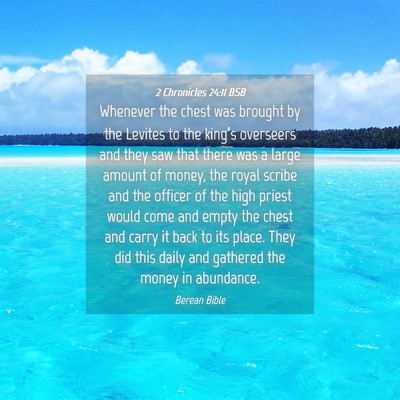 Picture 04 - 2 Chronicles 24:11 BSB - Whenever the chest was brought by the Levites to - Bible Verse Picture