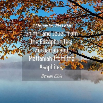 Picture 04 - 2 Chronicles 29:13 BSB - Shimri and Jeuel from the Elizaphanites; - Bible Verse Picture