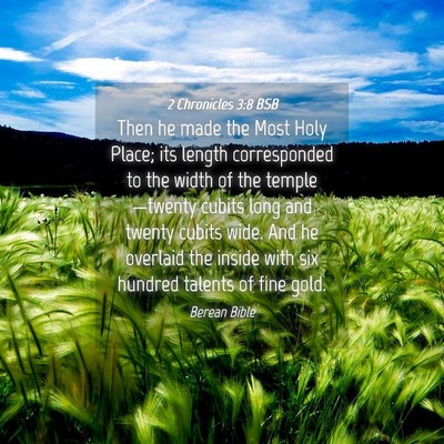 Picture 04 - 2 Chronicles 3:8 BSB - Then he made the Most Holy Place; its length - Bible Verse Picture