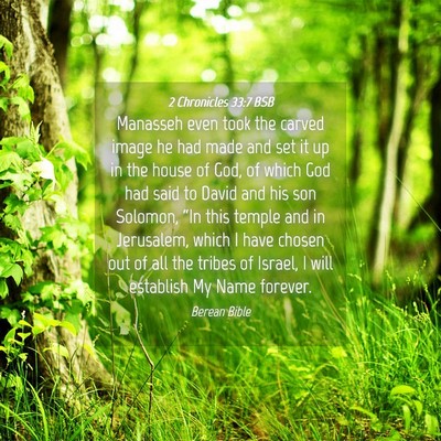 Picture 04 - 2 Chronicles 33:7 BSB - Manasseh even took the carved image he had made - Bible Verse Picture