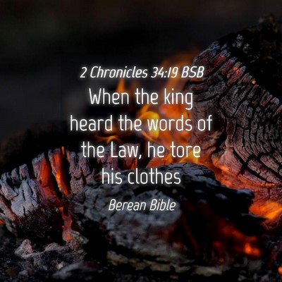 Picture 04 - 2 Chronicles 34:19 BSB - When the king heard the words of the Law, he tore - Bible Verse Picture