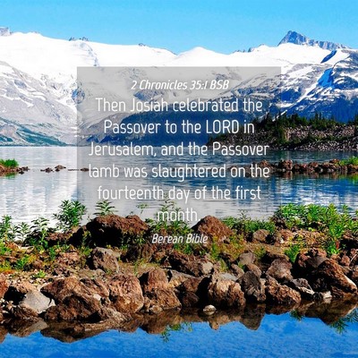 Picture 04 - 2 Chronicles 35:1 BSB - Then Josiah celebrated the Passover to the LORD - Bible Verse Picture