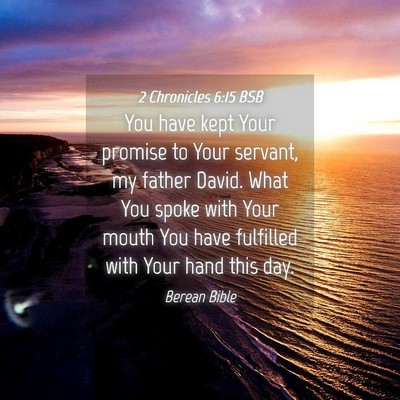 Picture 04 - 2 Chronicles 6:15 BSB - You have kept Your promise to Your servant, my - Bible Verse Picture