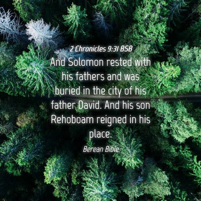 Picture 04 - 2 Chronicles 9:31 BSB - And Solomon rested with his fathers and was - Bible Verse Picture