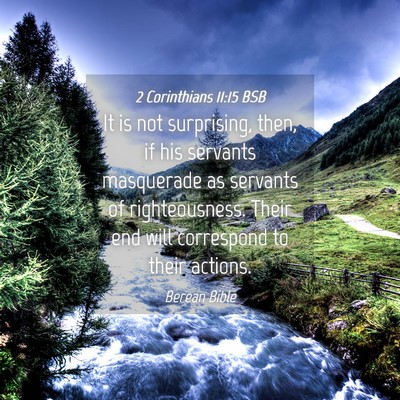 Picture 04 - 2 Corinthians 11:15 BSB - It is not surprising, then, if his servants - Bible Verse Picture