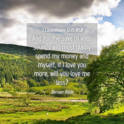 Picture 04 - 2 Corinthians 12:15 BSB - And for the sake of your souls, I will most - Bible Verse Picture