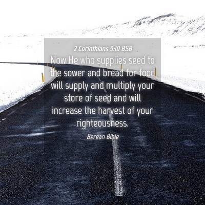 Picture 04 - 2 Corinthians 9:10 BSB - Now He who supplies seed to the sower and bread - Bible Verse Picture