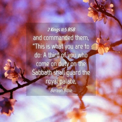 Picture 04 - 2 Kings 11:5 BSB - and commanded them, “This is what you are to - Bible Verse Picture