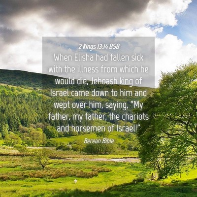 Picture 04 - 2 Kings 13:14 BSB - When Elisha had fallen sick with the illness from - Bible Verse Picture