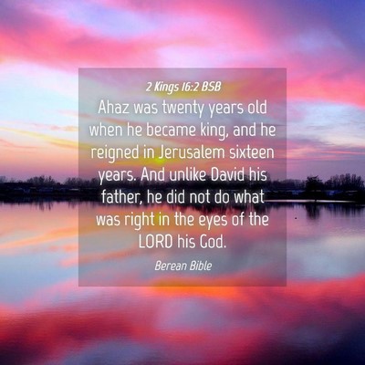 Picture 04 - 2 Kings 16:2 BSB - Ahaz was twenty years old when he became king, - Bible Verse Picture