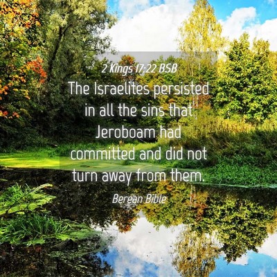 Picture 04 - 2 Kings 17:22 BSB - The Israelites persisted in all the sins that - Bible Verse Picture