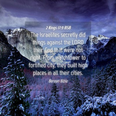 Picture 04 - 2 Kings 17:9 BSB - The Israelites secretly did things against the - Bible Verse Picture