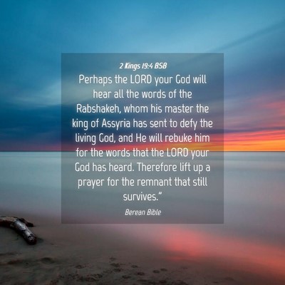 Picture 04 - 2 Kings 19:4 BSB - Perhaps the LORD your God will hear all the words - Bible Verse Picture