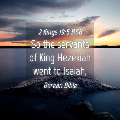 Picture 04 - 2 Kings 19:5 BSB - So the servants of King Hezekiah went to - Bible Verse Picture