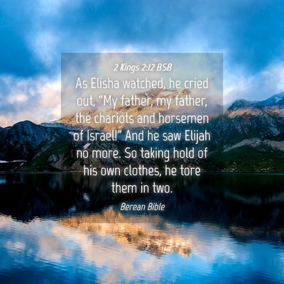 Picture 04 - 2 Kings 2:12 BSB - As Elisha watched, he cried out, “My father, my - Bible Verse Picture