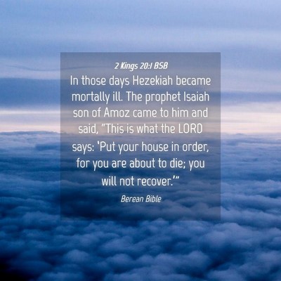 Picture 04 - 2 Kings 20:1 BSB - In those days Hezekiah became mortally ill. The - Bible Verse Picture