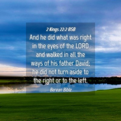 Picture 04 - 2 Kings 22:2 BSB - And he did what was right in the eyes of the LORD - Bible Verse Picture