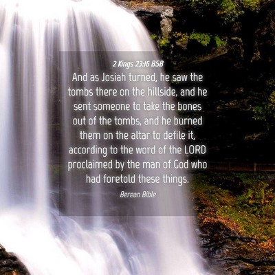 Picture 04 - 2 Kings 23:16 BSB - And as Josiah turned, he saw the tombs there on - Bible Verse Picture