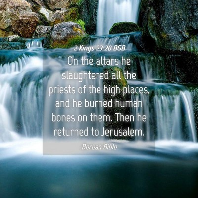 Picture 04 - 2 Kings 23:20 BSB - On the altars he slaughtered all the priests of - Bible Verse Picture