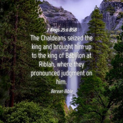 Picture 04 - 2 Kings 25:6 BSB - The Chaldeans seized the king and brought him up - Bible Verse Picture