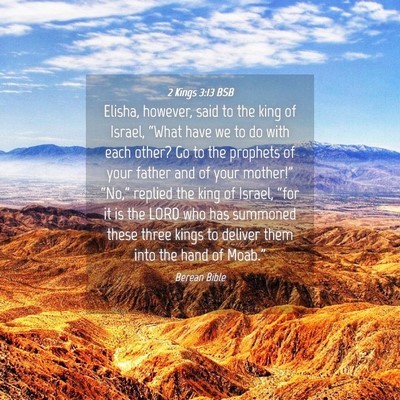 Picture 04 - 2 Kings 3:13 BSB - Elisha, however, said to the king of Israel, - Bible Verse Picture