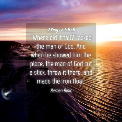 Picture 04 - 2 Kings 6:6 BSB - “Where did it fall?” asked the man of God. - Bible Verse Picture