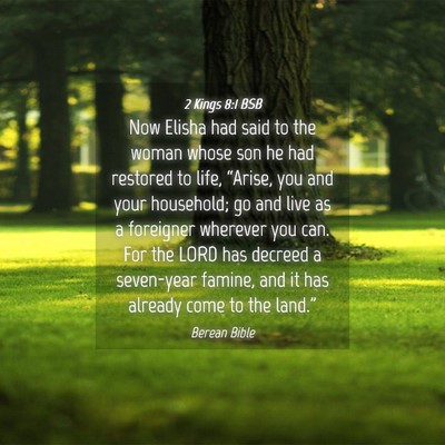 Picture 04 - 2 Kings 8:1 BSB - Now Elisha had said to the woman whose son he had - Bible Verse Picture