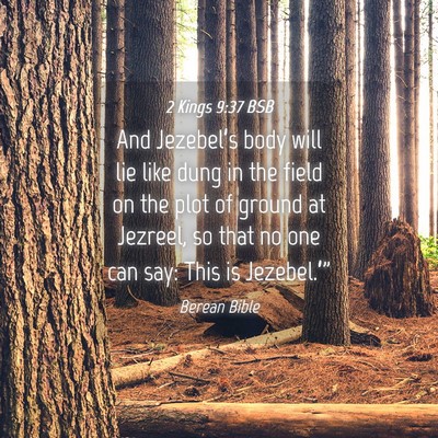 Picture 04 - 2 Kings 9:37 BSB - And Jezebel’s body will lie like dung in the - Bible Verse Picture