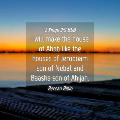 Picture 04 - 2 Kings 9:9 BSB - I will make the house of Ahab like the houses of - Bible Verse Picture