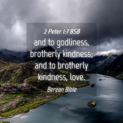 Picture 04 - 2 Peter 1:7 BSB - and to godliness, brotherly kindness; and to - Bible Verse Picture