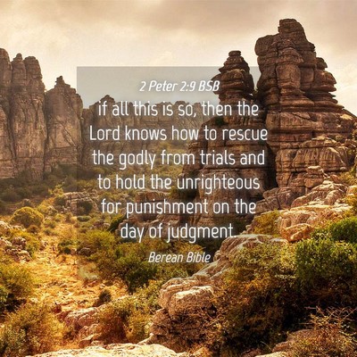 Picture 04 - 2 Peter 2:9 BSB - if all this is so, then the Lord knows how to - Bible Verse Picture
