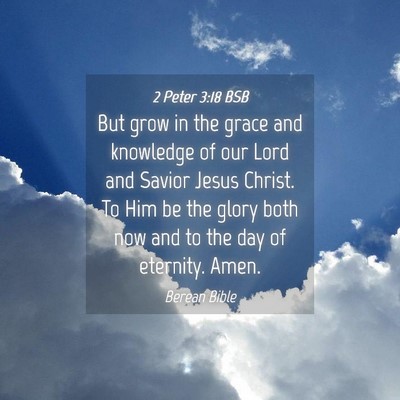 Picture 04 - 2 Peter 3:18 BSB - But grow in the grace and knowledge of our Lord - Bible Verse Picture