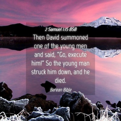 Picture 04 - 2 Samuel 1:15 BSB - Then David summoned one of the young men and - Bible Verse Picture