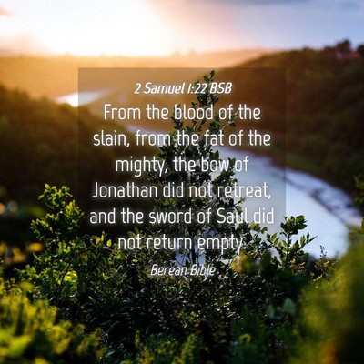 Picture 04 - 2 Samuel 1:22 BSB - From the blood of the slain, from the fat of the - Bible Verse Picture