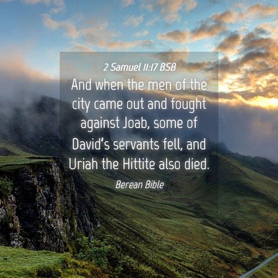 Picture 04 - 2 Samuel 11:17 BSB - And when the men of the city came out and fought - Bible Verse Picture